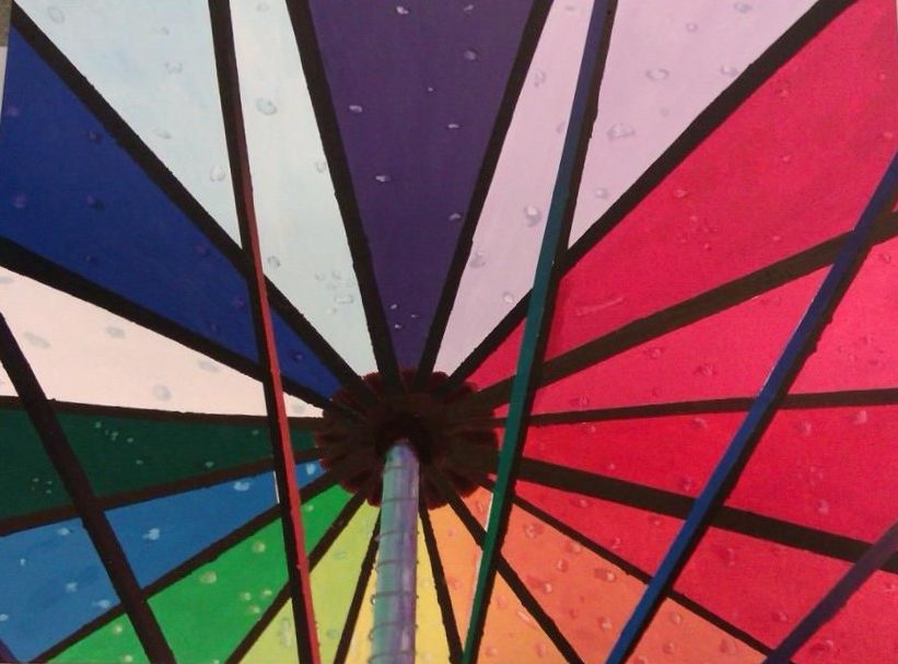 Iris - Regenboog Paraplu